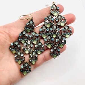 Earrings Dangles Drops Chandeliers Rhinestones